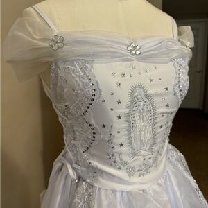 Hermoso Vestido Blanco Virgen de Guadalupe